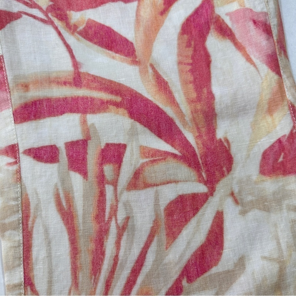 Chico’s Havana Shores Tropical Wide Leg Linen Pant - Picture 7 of 11